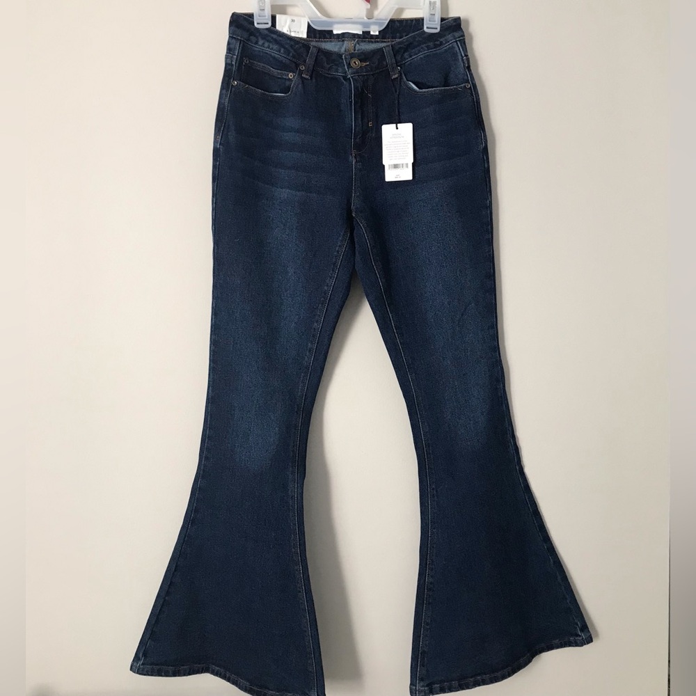 A Loves A Jeans Womens 30 Dark Blue High Rise Extremely Flare